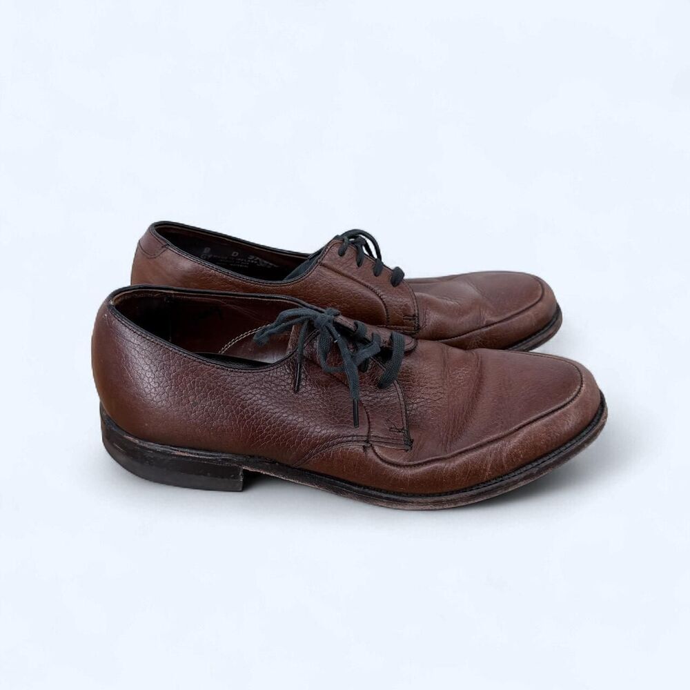Portage Porto Ped Brown Pebble Grain Leather Split Toe Derby Oxfords c. 1980